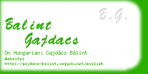 balint gajdacs business card